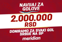 NAVIJAMO ZA “ORLOVE”, NAVIJAMO ZA GOLOVE: Meridian svaki pogodak Srbije nagrađuje sa 2 MILIONA DINARA!