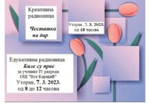 RADIONICE ZA NAJMLAĐE U ČAST PRAZNIKA ŽENA
