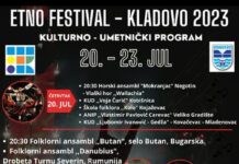 „ETNO FESTIVAL“ U KLADOVU OD 20. DO 23. JULA