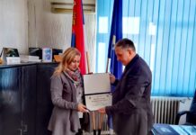 ZAHVALNICA TELEVIZIJI KLADOVO OD MINISTARSTVA UNUTRAŠNJIH POSLOVA