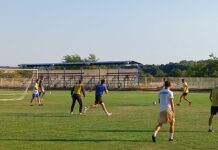 Fudbal, prijateljska utakmica Brodoremont-Radnički u nedelju
