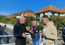 Goran Matović i Goran Puzović obišli radove na uređenju vodotoka Valja Mare u selu Podvrška